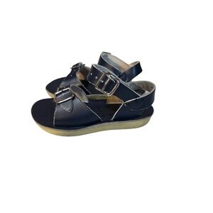 Kids Dark Navy Leather Buckle Strap Sandals Sun San Size 7